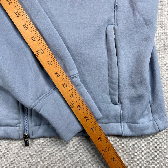 Athleta Altitude Polartec Hooded Jacket Women Medium Blue Athleisure Sporty Gym - Picture 9 of 12